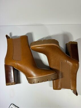 Tory Burch Women’s Chelsea Platform Boot in Cognac Brown size7.5